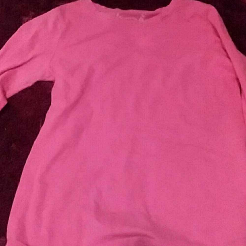 Plain pink long sleeve shirt